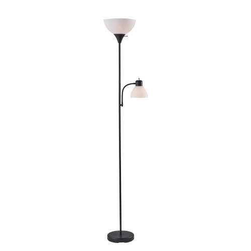 Mainstays 72-inch Black Combo Floor Lamp with Reading Light Modern Design