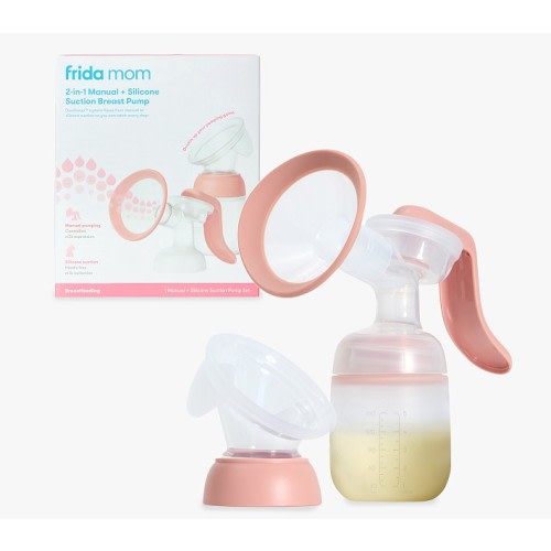 Frida Mom 2-in-1 Manual + Silicone Suction Breast Pump