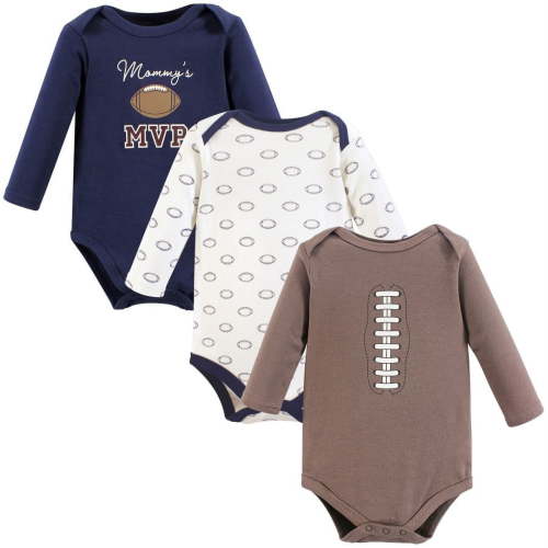 Hudson Baby Cotton Long-Sleeve Bodysuits, 3- Pack, Newborn- 24 Months