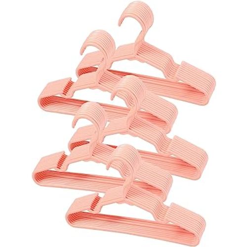50 pcs Pink Baby Nursery Closet Hangers,Non-Slip Laundry Infant Pant Hanger for Newborn Clothes Gift,Ultra-Thin Child Coat Hanger for Girl Boy Toddler Kid