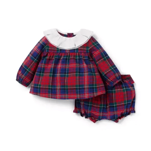 Baby Fireside Red Tartan Baby Tartan Matching Set