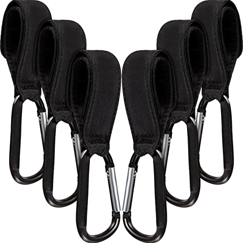 6 Pack Baby Stroller Hooks for Hanging Diaper Bags Pram Clips for Bags Multipurpose Hooks for Grocery Shopping Backpack Stroller Accessories Pram Buggy Clips Straps Hook