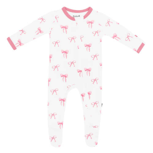 Kyte Baby Zippered Footie / Bow