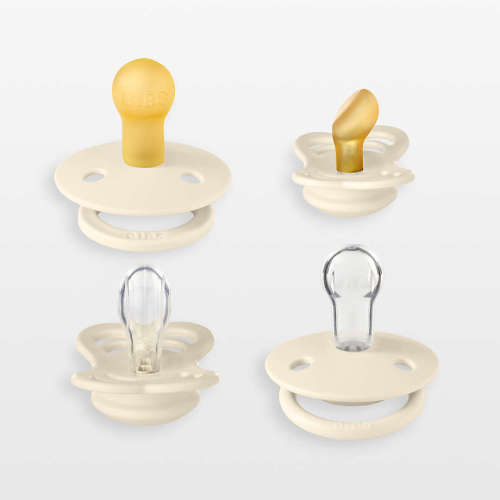 BIBS Ivory Try It Collection Latex Baby Pacifiers