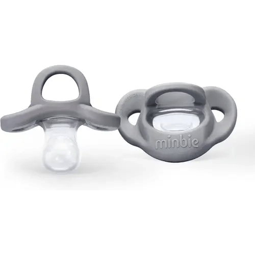 Minbie Orthodontic Soother Pacifier 2 Pack - Nurtures Breastfeeding & Oral Development