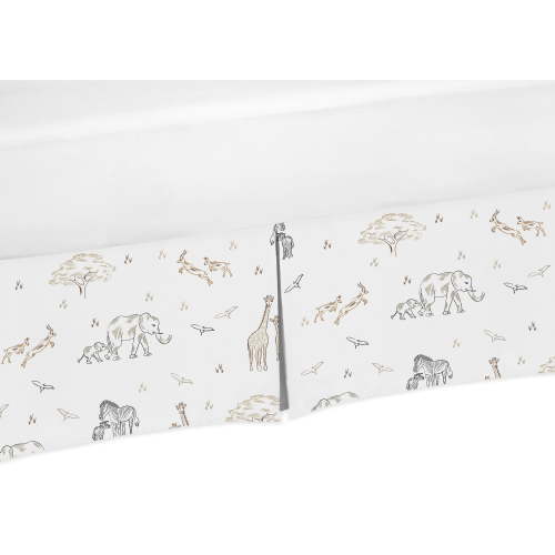 Serengeti Animals Dust Ruffle Crib Skirt Boy or Girl by Sweet Jojo Designs