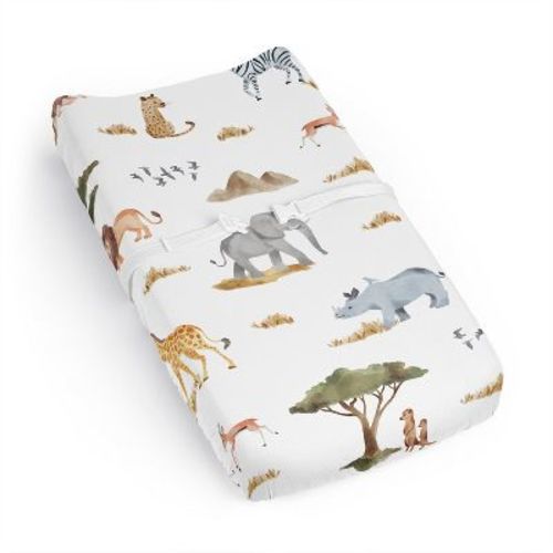 Sweet Jojo Designs Baby Boy, Girl, Unisex/Gender Neutral Changing Pad Sheet Jungle Multicolor