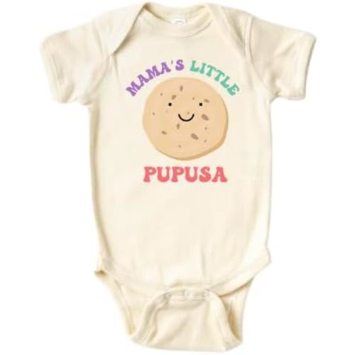 Mommy's Little Pupusa Cute Baby Bodysuit Shirt Premium Custom Baby Clothes Unisex Baby Gift for Mom Newborn