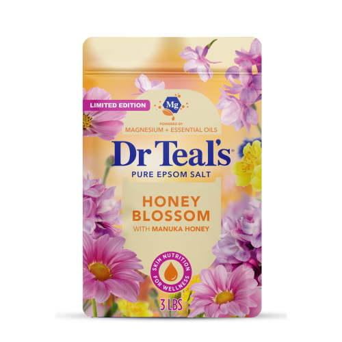 Dr Teal's Pure Epsom Salt, Honey Blossom with Manuka Honey & Essential Oils, 3 lbs