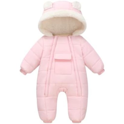 AiWMGL Baby Girls Boys Snowsuit Newborn Winter Clothes Jumpsuit Romper Infant Hooded Fleece Coat Jacket Outwear