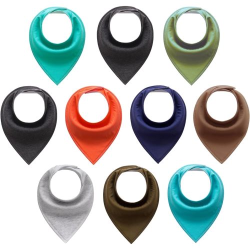 Baby Bandana Drool Bibs for Boys, Girls, Baby Unisex Cotton Bibs 4/8/10 Pack Soft and Absorbent