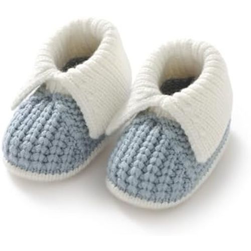 Neiwech Baby Booties Newborn Infant Sock Shoes Knit Crochet Soft Cozy Warm Boots for Boys Girls
