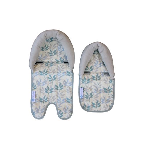 Keep Me Cosy® Baby Head Support for Pram & Car Seat - Pastel Leaf design