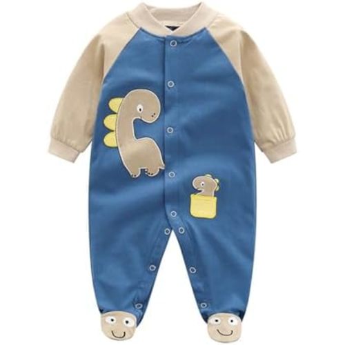 Baby Long Sleeve Romper Cotton Cartoon Print Newborn Infant Bodysuit Jumpsuit 0-18 Months Unisex