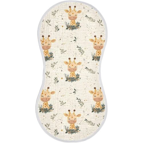 vvfelixl Baby Burp Cloths Cute Cartoon Giraffe Baby Newborn Cotton Burping Cloths Set Babys Washcloths 4 Pack