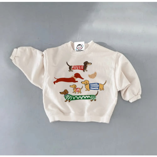 Baby Dog White Sweatshirt