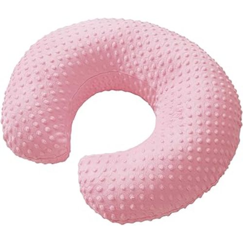 Nursing Pillow, Breastfeeding Pillows with Removable Cover for Mom with Breathable Filling, Ergonomic Baby Feeding Essentials for Bottle and Breastfeeding (Pink)