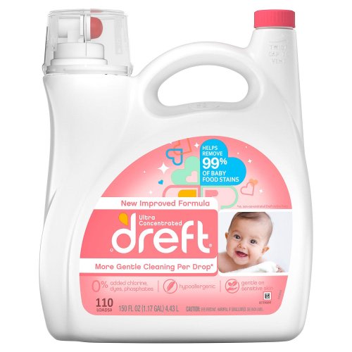 Dreft Ultra Concentrated Liquid Laundry Detergent 110 Loads 150 fl oz