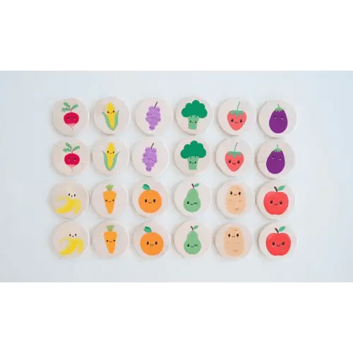 Happy Farmer's Market Matching Tiles by Bannor Toys