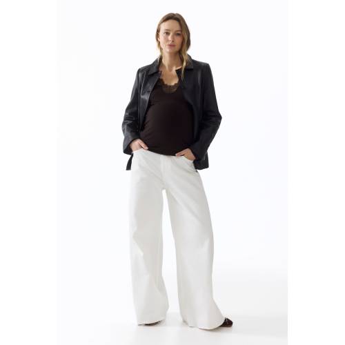 MAMA LACE-TRIMMED TOP