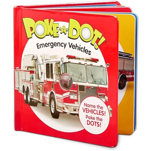 Melissa & Doug 41355 Poke-a-Dot Emergency Vehicles | Activity Books | 3+ | Gift for Boy or Girl