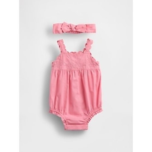 Baby Embroidered Bubble Shorty Set | Gap