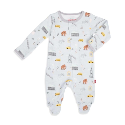 Day at the Museum Organic Cotton Magnetic Parent Favorite Footie