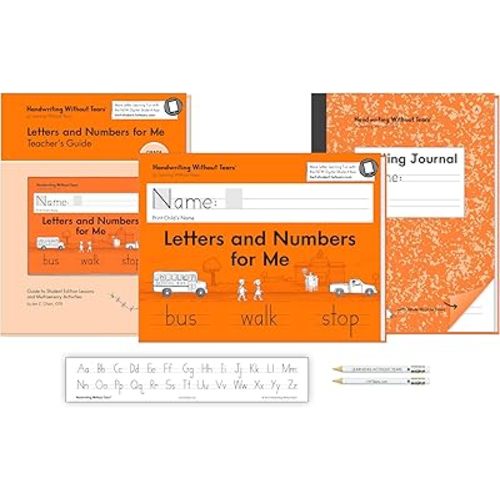 Handwriting Without Tears Kindergarten Printing Bundle, Age 3+, Pre-K+, Handwriting Without Tears, Student & Teacher Workbooks, School & Home, Language Arts, Tutoring, Tiny Pencils Included