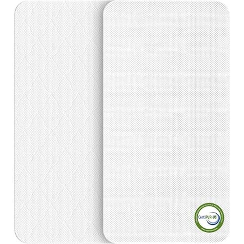 47x23.6 Rectangle Bedside Bassinet Mattress: 2" Thick Dual Side Gel Memory Foam Bassinet Mattress for ADOVEL/BabyBond/ELEMARA Bassinet Bedside Crib - All-Season Design