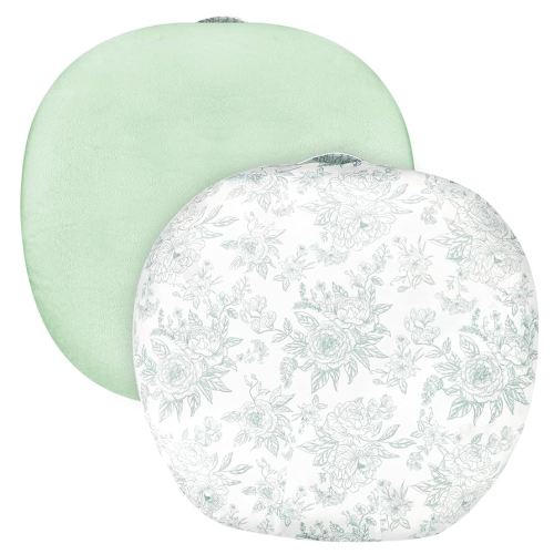 Baby Lounger Cover 1 Pack, DAYEEBALL Double-Sided Removable Lounger Covers for Infant, Stretchy and Soft Reversible Lounger Slipcover for Baby Girls Boys Newborn, Green Flower (Cover Only)