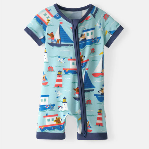 Nautical Paws Shorty Zippy | Little Sleepies