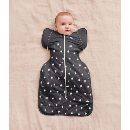 Swaddle Up™ 2-in-1 Transition Bag 2.5 TOG Organic Cotton/Merino Wool Charcoal Lamb's Best Friend