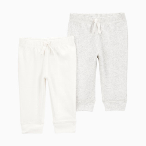 Carter's 2-Pack Pull-On Pants - White, Nb