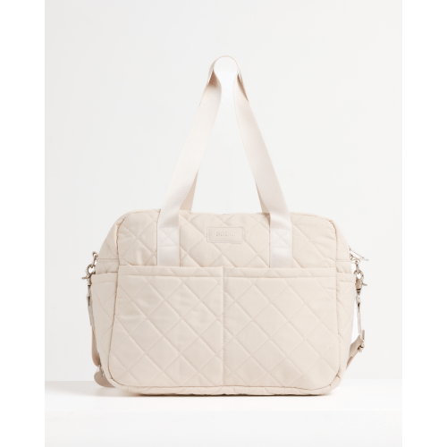 Sand Quilted Nappy Bag