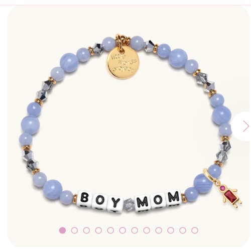 Boy Mom Charm Bracelet Set | Birthstone Charm Set | Little Words Project