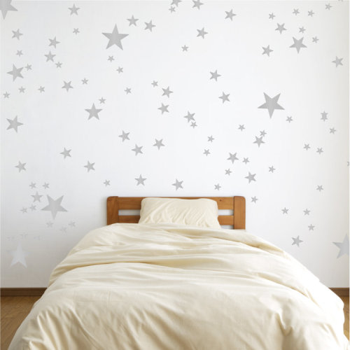 Winston Porter Stars Wall Decal (Silver)