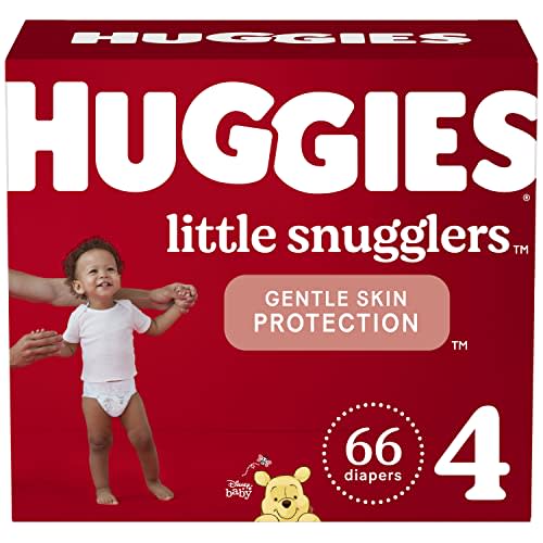Baby Diapers Size 4, 66 Ct, Huggies Little Snugglers