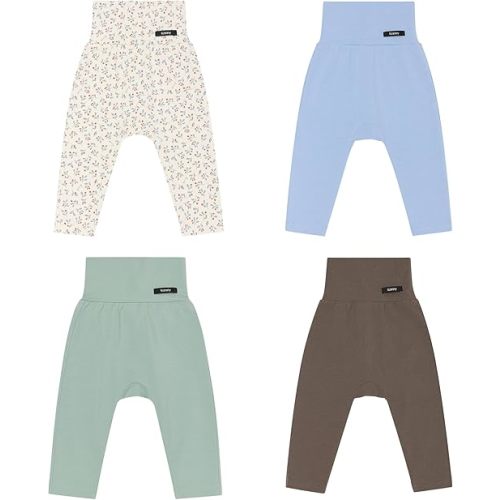 Konny Baby Pants High Waist Leggings - 0-6 mo - Blue, Mocha, Mint, Red Berry