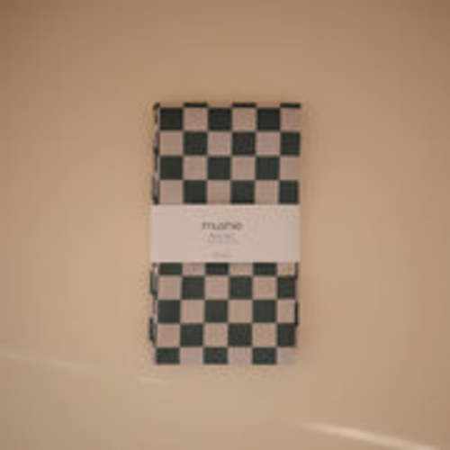 Mushie: Splat Mat in OLIVE CHECK