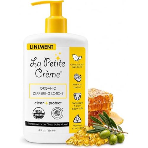 La Petite Creme Premium Diapering Lotion - Liniment Diaper Rash Cream, 8 oz