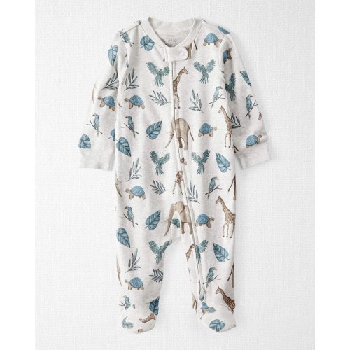 Baby Organic Cotton Safari-Print Sleep & Play Pajamas - Little Planet | Carter's