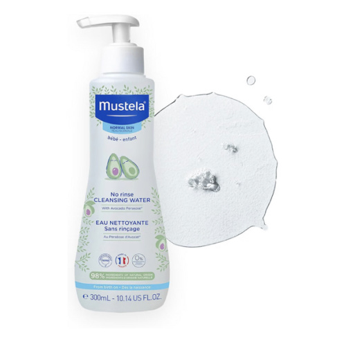 Mustela No-Rinse Micellar Cleansing Water for Babies - Made with Natural Avocado Perseose & Aloe Vera - Safely Cleans Baby's Face, Hands & Diaper Area - 1 or 2-Pack - Various Sizes