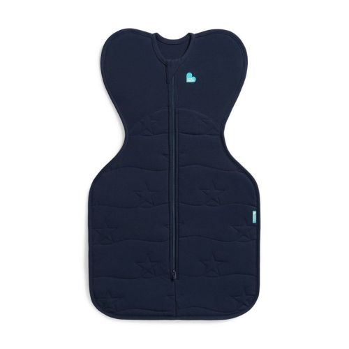 Love to Dream Swaddle Up Sleep Sack - Extra Warm Cotton 3.5 TOG Navy Stars - Small: Infant Snug Fit, Breathable Fabric, Two-Way Zipper