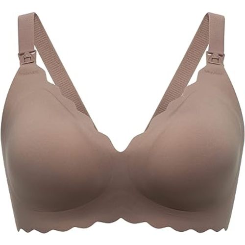 Momcozy Nursing Bras for Breastfeeding, Jelly Strip Support Maternity Bra | Natural Shape Support for All-Day Comfort, Seamless Second-Skin Feel for Pregnancy and Nursing Wear.