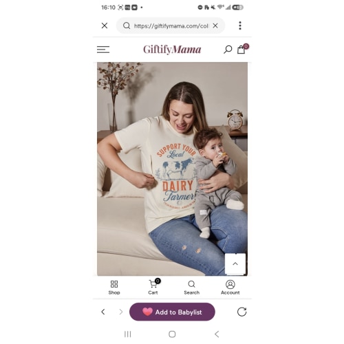 Support Your Local Farmer Breastfeeding T-shirt