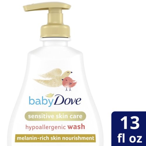 Baby Dove Sensitive Baby Wash For Baby Bath Time Melanin-rich Skin Nourishment Tear-Free And Hypoallergenic ,13 fl oz
