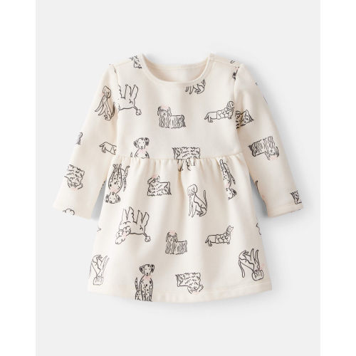 Baby Girl DayDream Fleece Puppy Knit Dress - Ivory - Carter's | Carter's
