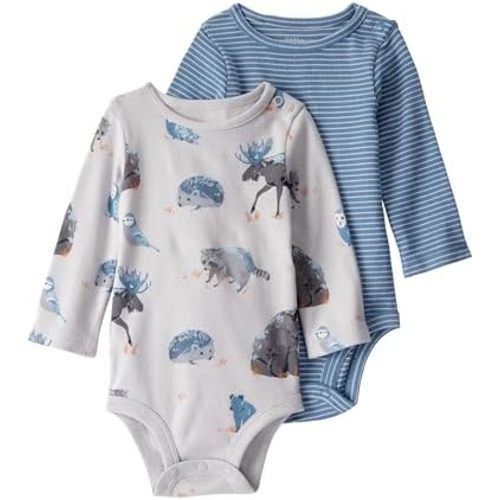 little planet by carter's boys 2-pack Long Sleeve Bodysuits Made With Organic Cotton