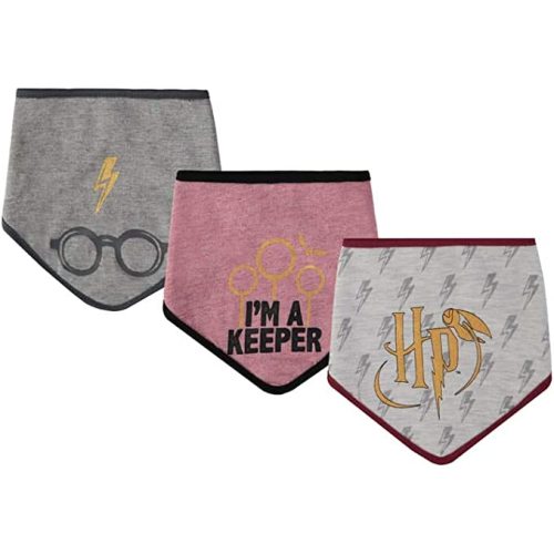 Amazon.com: Harry Potter Baby Unisex Bandana Bibs Three Pack - Harry Potter Baby Gift for Girls and Boys (Grey/Viola/Light Grey) : Baby