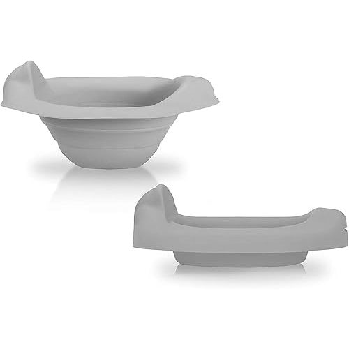 Kalencom Potette Plus Premium Collapsible Reusable Liner with Splash Guard for Home Use with The 2-in-1 Potette Plus Potty and Premium Potty (Sold Separately) (Slate Gray)